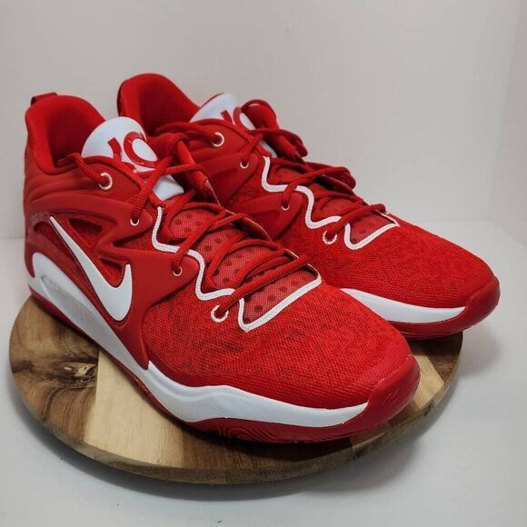 NIKE KD15 KD 15 TB KEVIN DURANT UNIVERSITY RED-WHITE DO9826-600 MEN’S SZ 18 - Picture 3 of 10